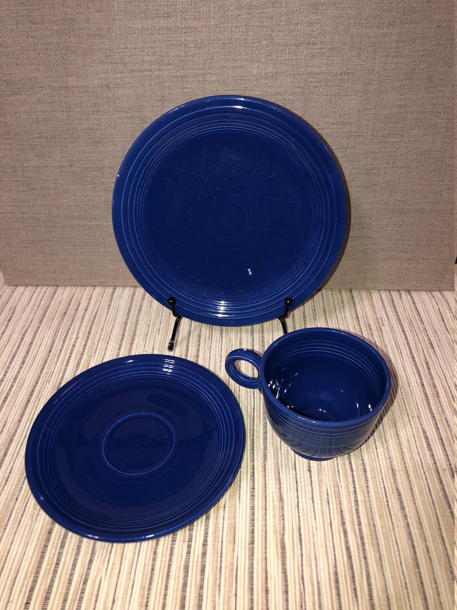 1936-1951, Vintage Fiesta-ware 3 Pc Cobalt Blue Setting. - Etsy Canada