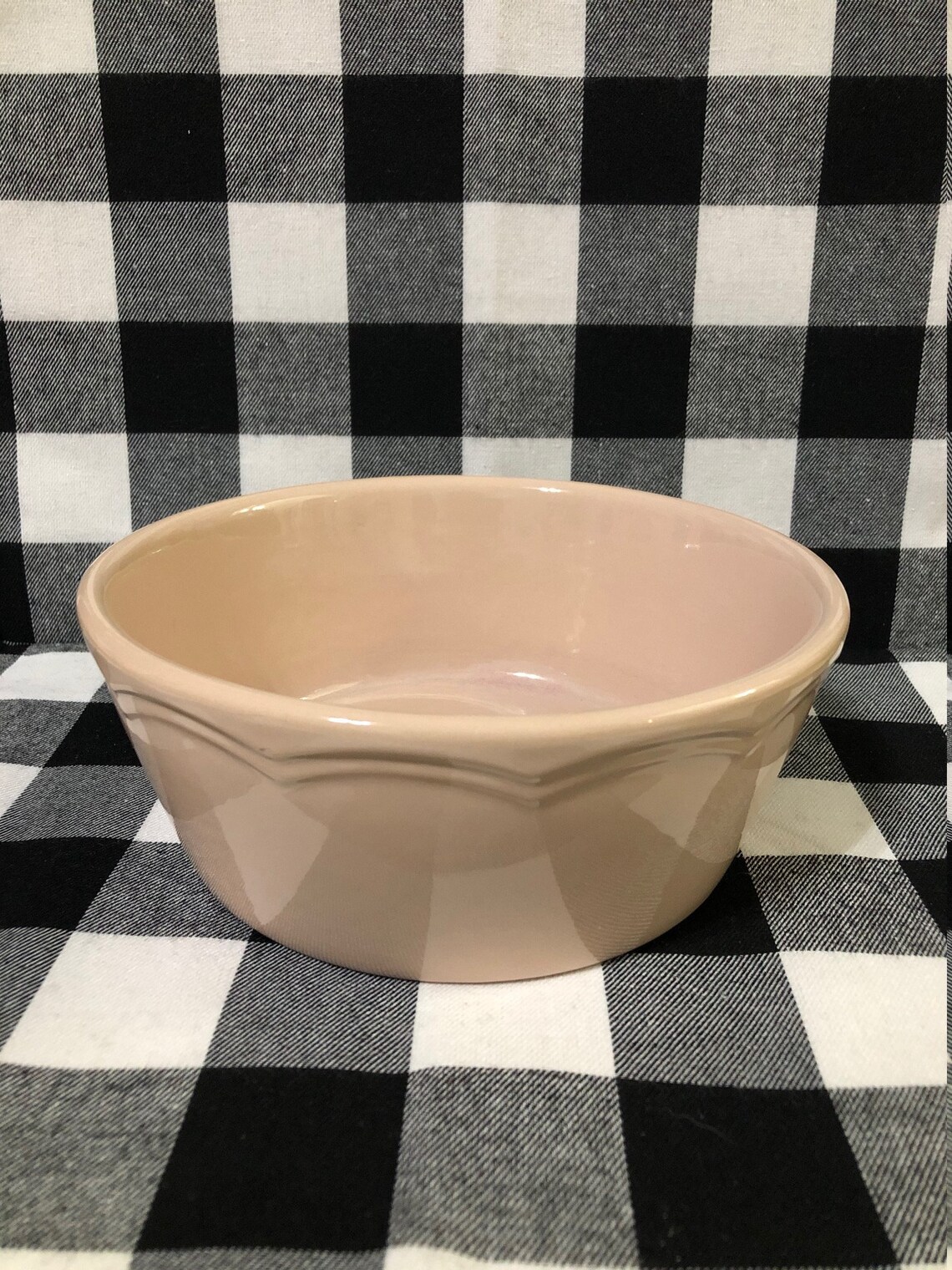 Vintage 1950s Hall Pottery Pink Serving Bowl. Etsy