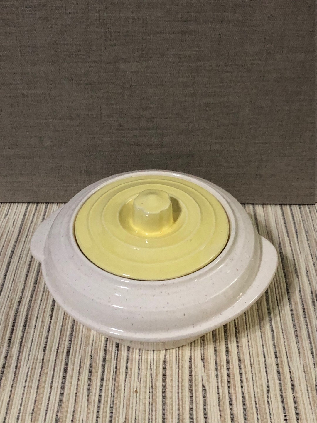 Vintage Ceramic Lazy Susan Center Dish With Lid for a Lazy Susan Dish