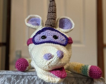 Unicorn (Ubercorn) Go Jetters inspired hand puppet toy: crochet pattern pdf crochet children's toy