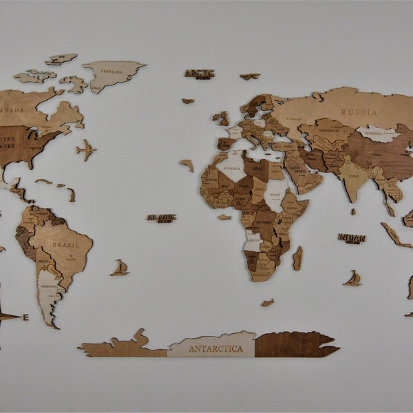 Wooden Map - Etsy