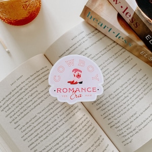 Cowboy Romantik Aufkleber | Bücherwurm Aufkleber | Kindle Aufkleber | Kobo Aufkleber | Vinyl Aufkleber für Kindle | Holographische Sticker