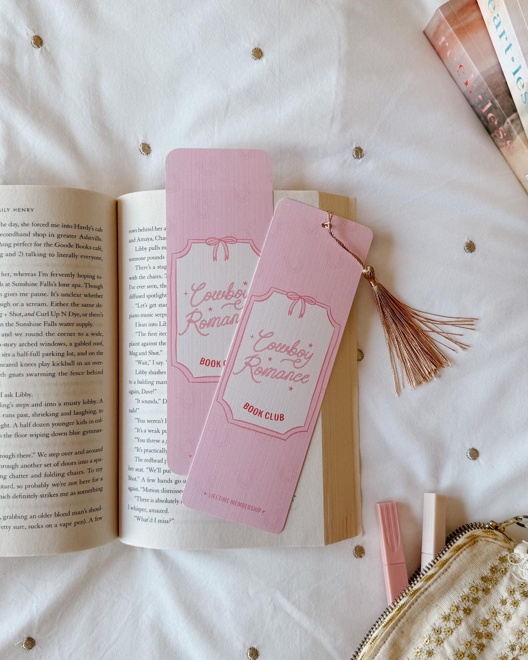 Cowboy Romance Book Club Bookmark With Tassel | Cowboy Romance Reader ...