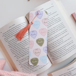 Book Lover Bookmark With Tassel | Cute Bookmarks | Girly Bookmark | Christmas Gift For Romance Reader