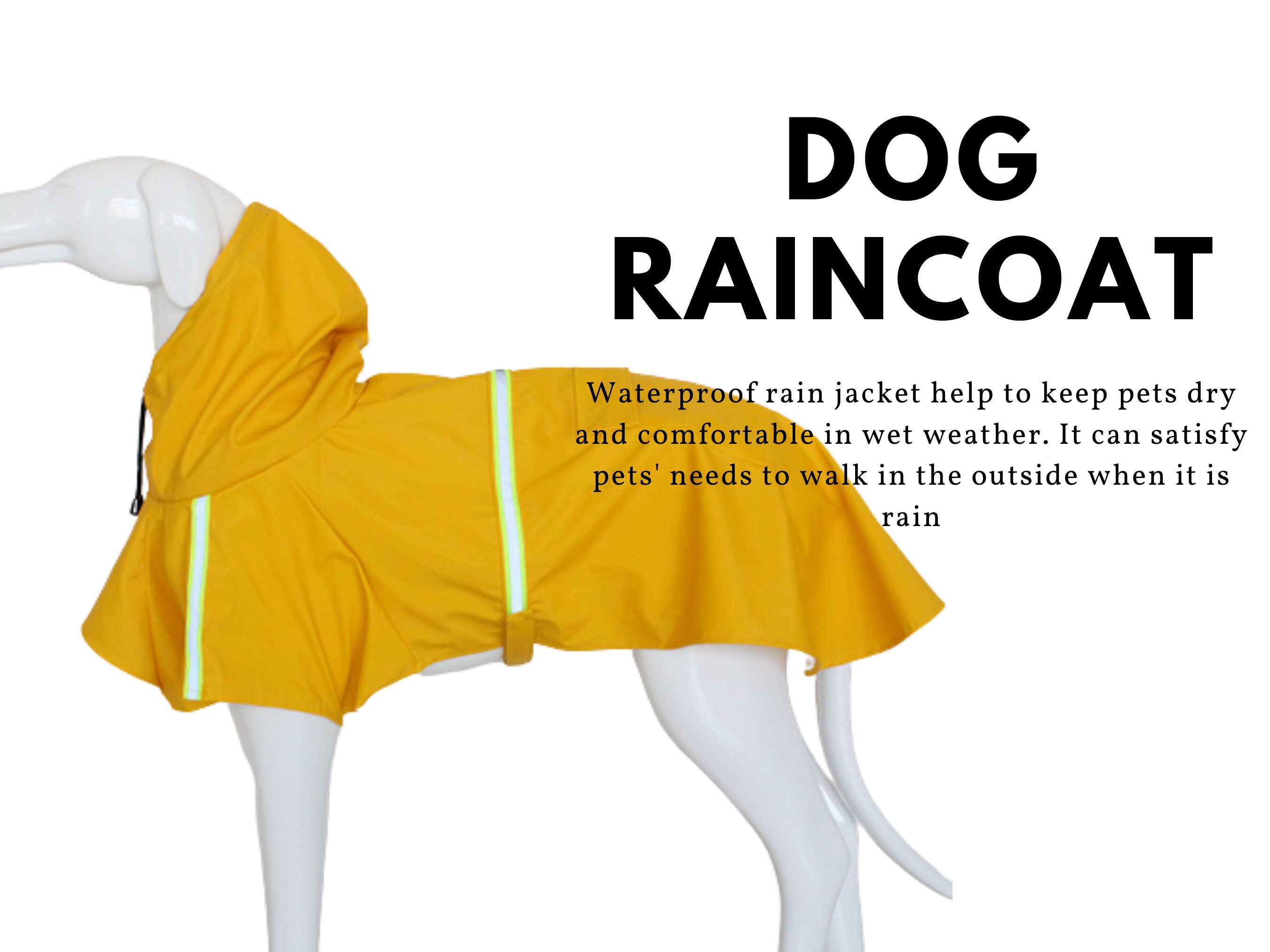 Dog Raincoat Waterproof Dog Rainsuit Yellow Dog Raincoat Etsy UK