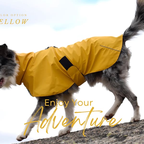 Dog Raincoat Waterproof, Dog Rainsuit , Yellow Dog Raincoat , Orange Dog Raincoat, Dog Raincoat UK Dog Waterproof & Windproof Winter coat