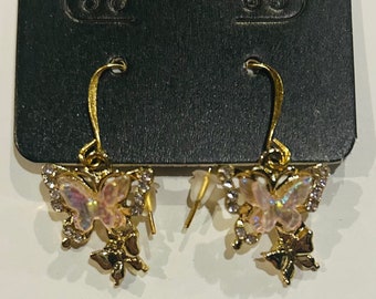 Butterfly dangle earrings