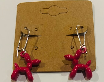 Balloon Dog Dangle Earrings