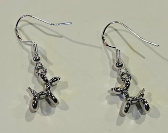 925 Sterling Silber Baumeln Ballon Hund Ohrringe