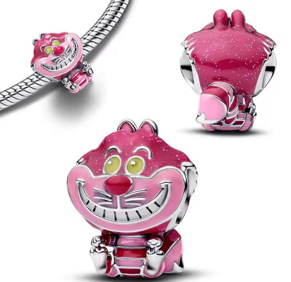 Pandora Disney Alice in Wonderland Cheshire Cat Charm Sterling