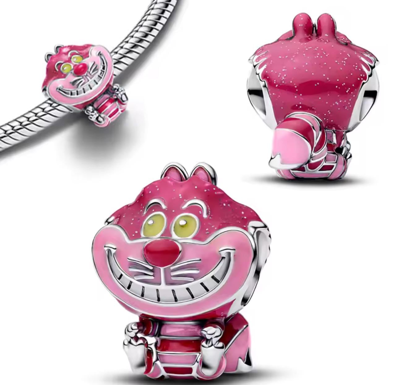 Pandora Disney Alice in Wonderland Cheshire Cat Charm Sterling