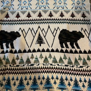 Mosaic Crochet Blanket