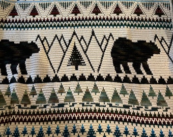 Mosaic Crochet Blanket