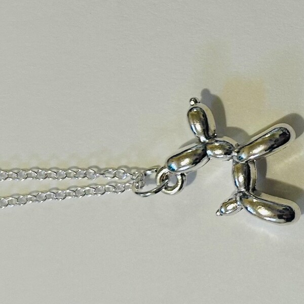 925 Sterling Silver necklace with balloon dog