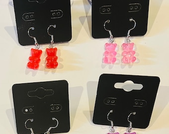 One pair Dangle Gummi Bear Earrings