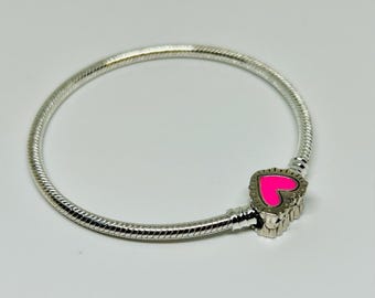 Pandora Keith Hardy Pink Heart Bracelet