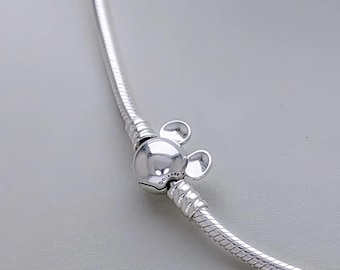 Pandora Moments Mickey Mouse Clasp Snake Chain Necklace
