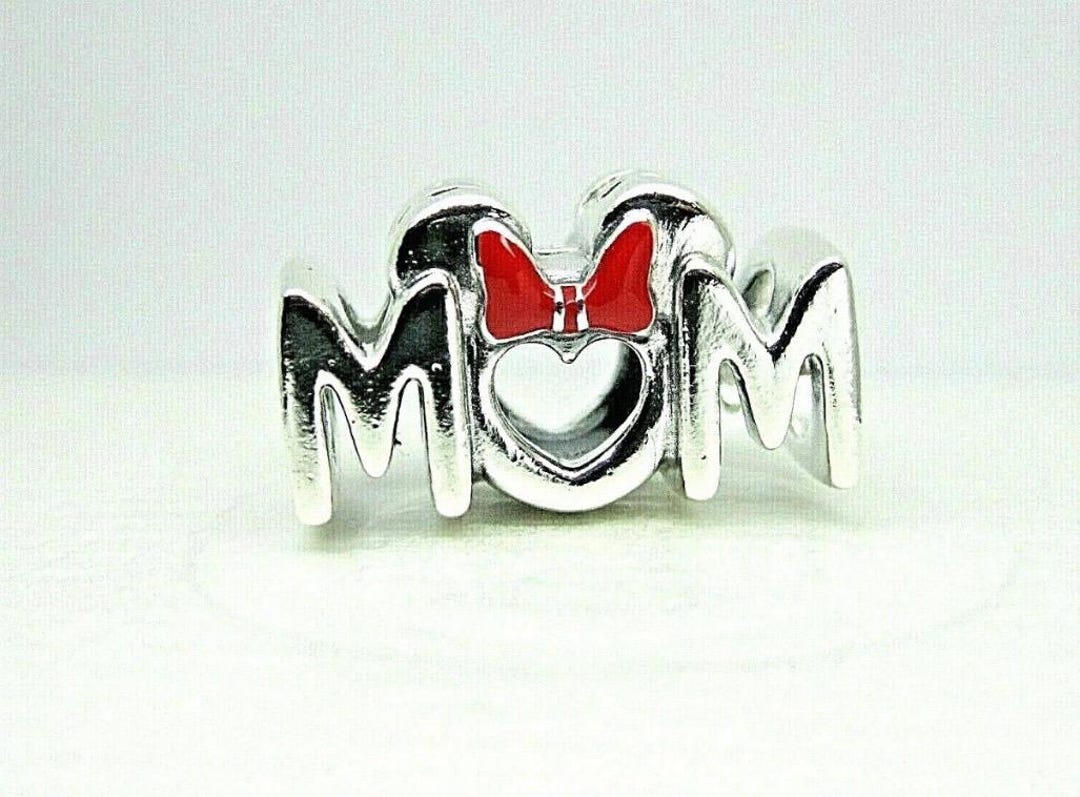 Authentic Pandora Disney Minnie Mouse Bow & Mom Charm #799363C01 - Etsy