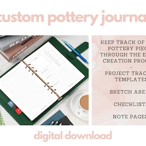 Custom Pottery Journal | Ceramics Project Tracker | DIGITAL DOWNLOAD