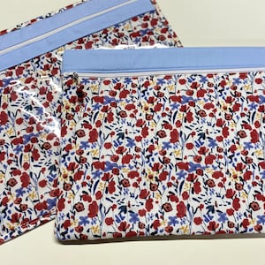 Bolsa para proyectos de vinilo - Bolsa para proyectos de punto de cruz - Flor de amapola