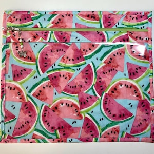 Bolsa de proyecto de sandía - Bolsa de proyecto de punto cruzado de vinilo