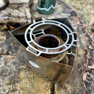 BRAKETT Lite: Roestvrijstalen pannenhouder voor Trangia Triangle - Ultralichte steun voor espressomachines, mokken en klein kookgerei