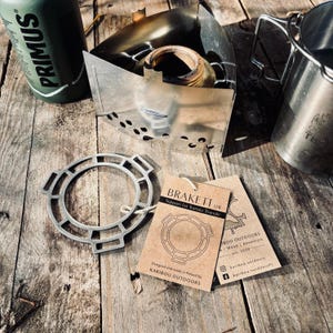 BRAKETT Lite - Support for small pot, mug or cup for Trangia Triangle stove, Stainless steel stand for original Triangle and alcohol burner