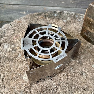 BRAKETT - Soporte para olla pequeña, sartén, taza o vaso para estufa Trangia Triangle, Soporte de acero inoxidable para quemador original Triangle y de alcohol