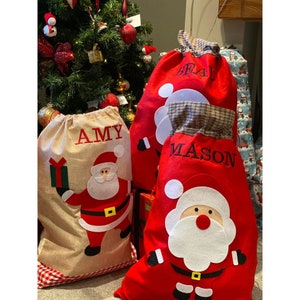 Luxus gestickter personalisierter Weihnachtssack-Strumpf