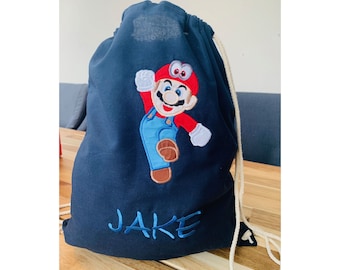 Bolsa de gimnasio personalizada para niños, bolsa de gimnasio, bolsa con cordón, mochila escolar, bolsa de educación física escolar, bolsa para zapatos, bolsa de guardería