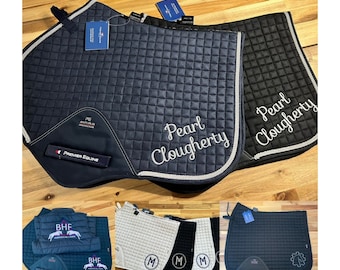 Personalised Premier Equine Cotton GP/Jump Saddle Pad Embroidery Included