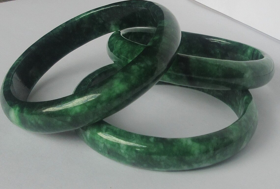 Authentic green jade stone bracelet 6 to 6.5 cm Etsy