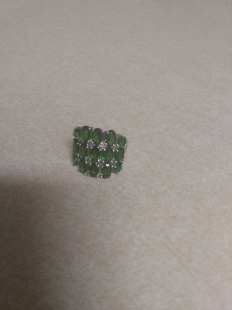 Sterling and Peridot ring size 5