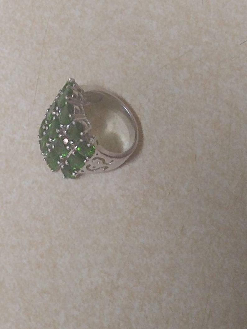 Sterling and Peridot ring size 5