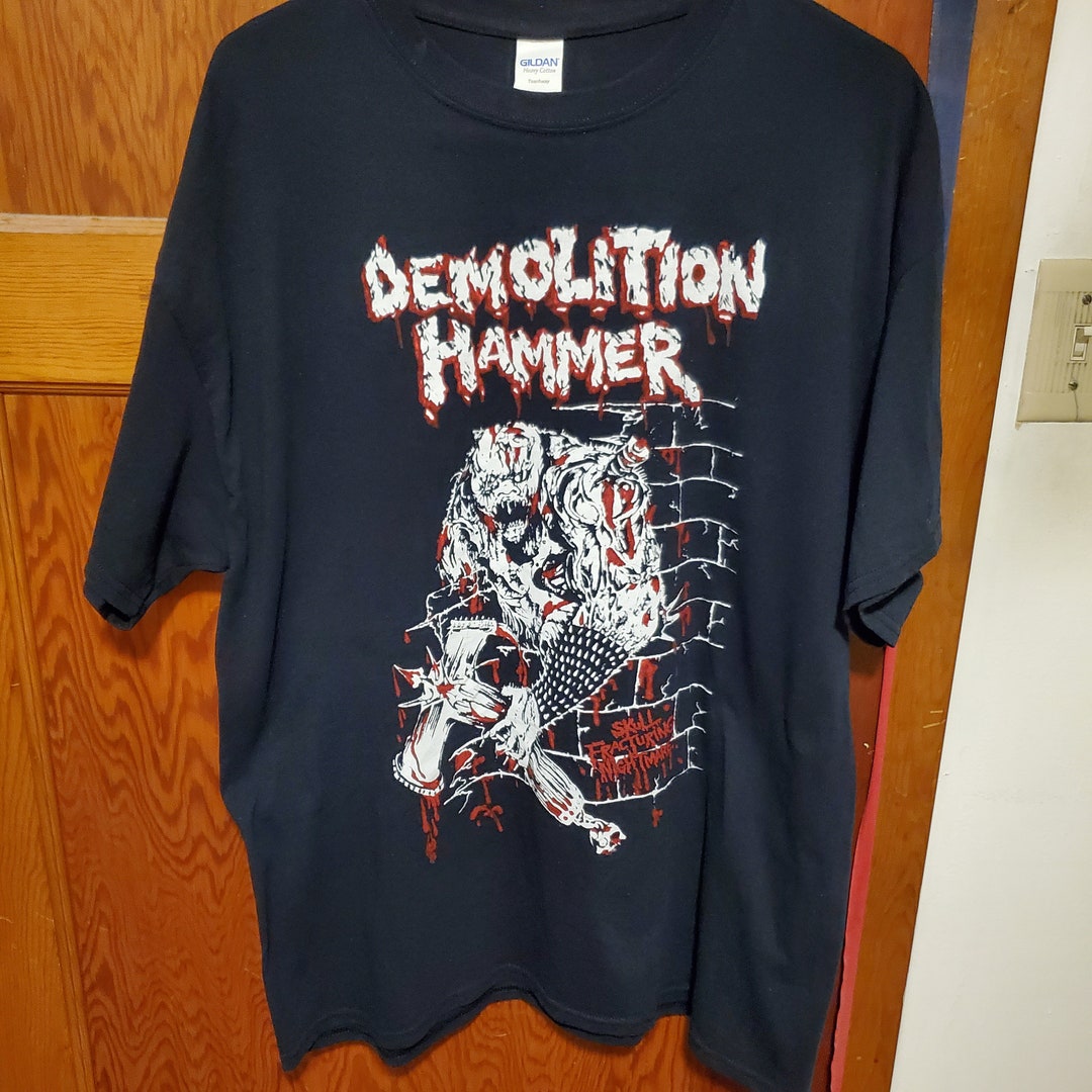 Demolition Hammer Skull Fracturing Nightmare Tshirt Etsy
