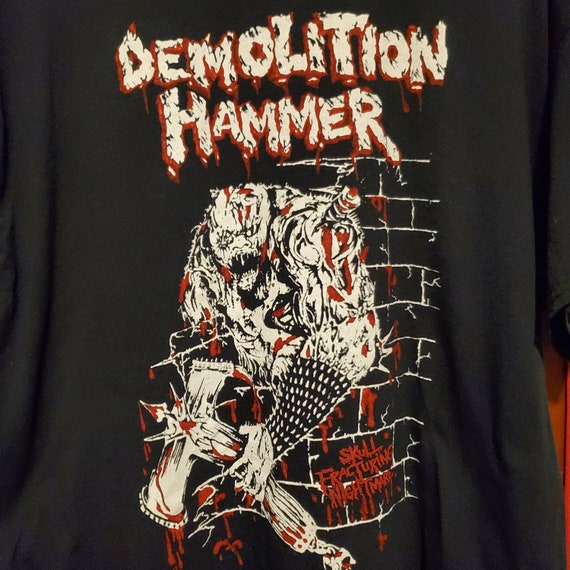 Demolition Hammer Skull Fracturing Nightmare TShirt Gem