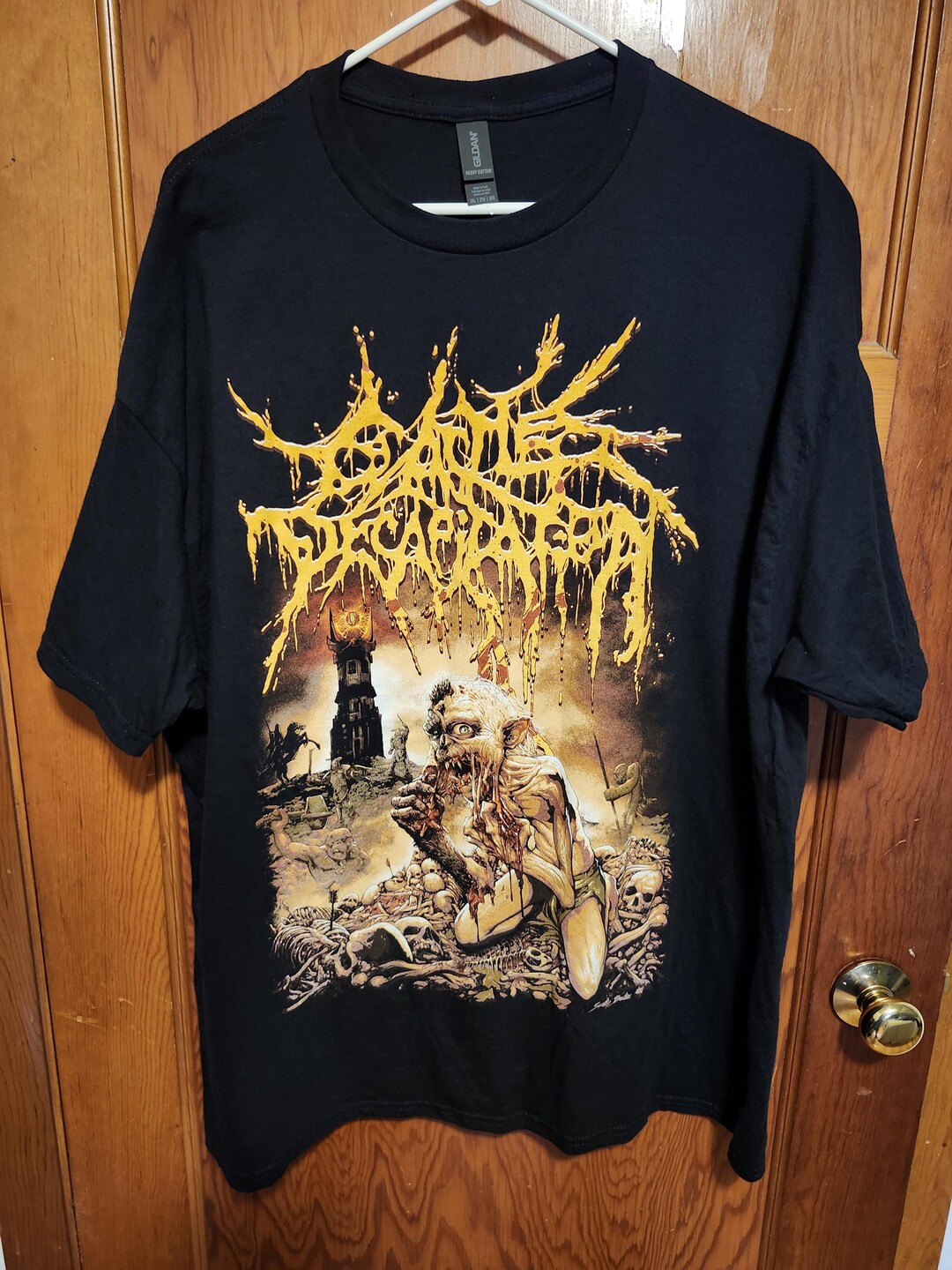 Gildan CATTLE DECAPITATION Band T-shirt, Men's L size cotton black type Vintage Second Hand