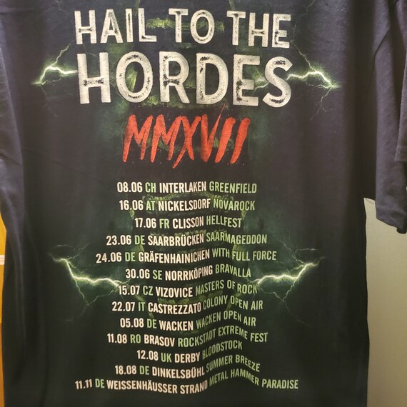 Kreator Hail To The Hordes European Tour T-Shirt.… - image 6