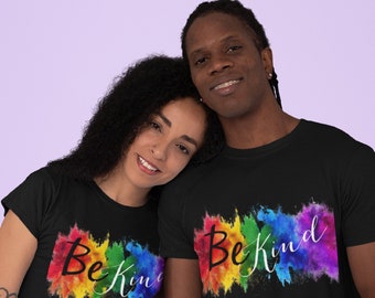 Women's Graphic Tees | Be Kind Shirt | Rainbow Shirt | Be Kind T-Shirt | Bee Kind Tee | Inspirational Short-Sleeve Unisex T-Shirt