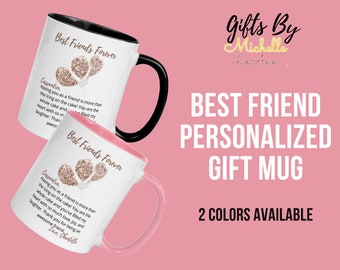 Long Distance Friendship Gift, Moving Away Gift For Best Friend, Long Distance Gift, Personalized State to State Best Friend Mug, BFF Gifts