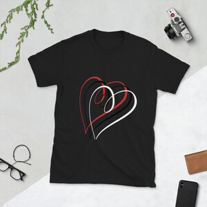 Womens Valentines Tee, Heart Love Tee, Valentines Tees, Valentines ...