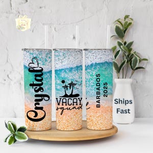 Personalized Beach Trip Tumbler: Ladies Weekend Getaway Travel Cup