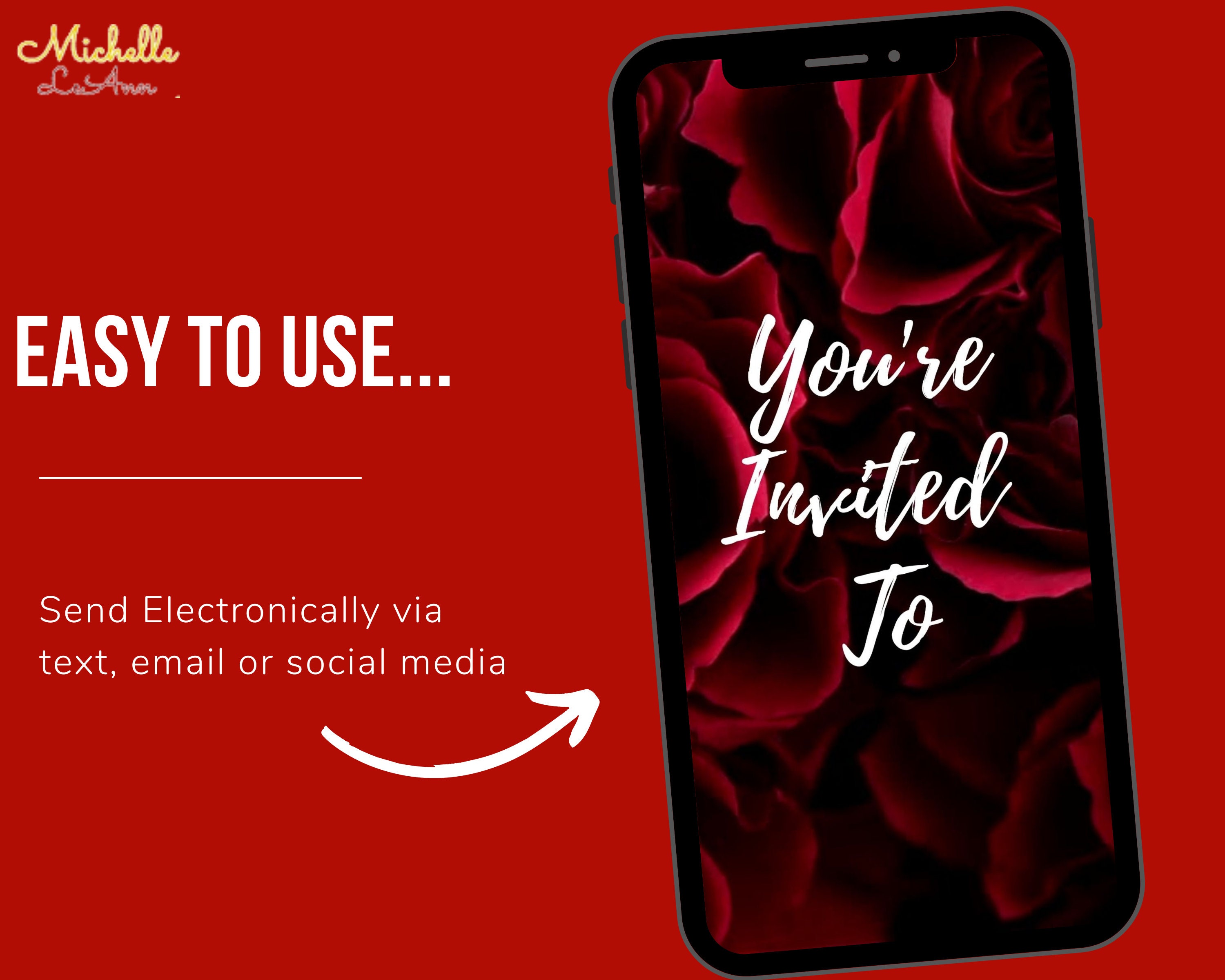 Editable Birthday Invitation Video Invitation 50 and Etsy