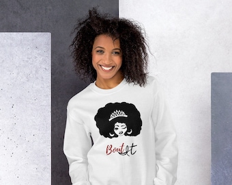 Sweatshirts Hoodies, Woman of Color Sweatshirt - Cute Fall Pullover - Queen Sweatshirt - Christmas Gift Sweater - Gift For Her, Mom Gift