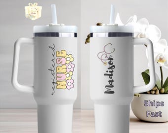 Nurse Gifts, Personalized Nurse Tumbler 40OZ: RN Gift, Medical Design