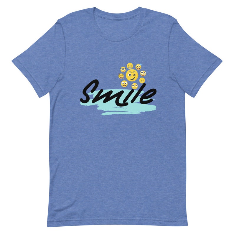 Unisex Smile Short Sleeve T Shirt Awesome Printed Graphic Smiley Emoji Top 7936