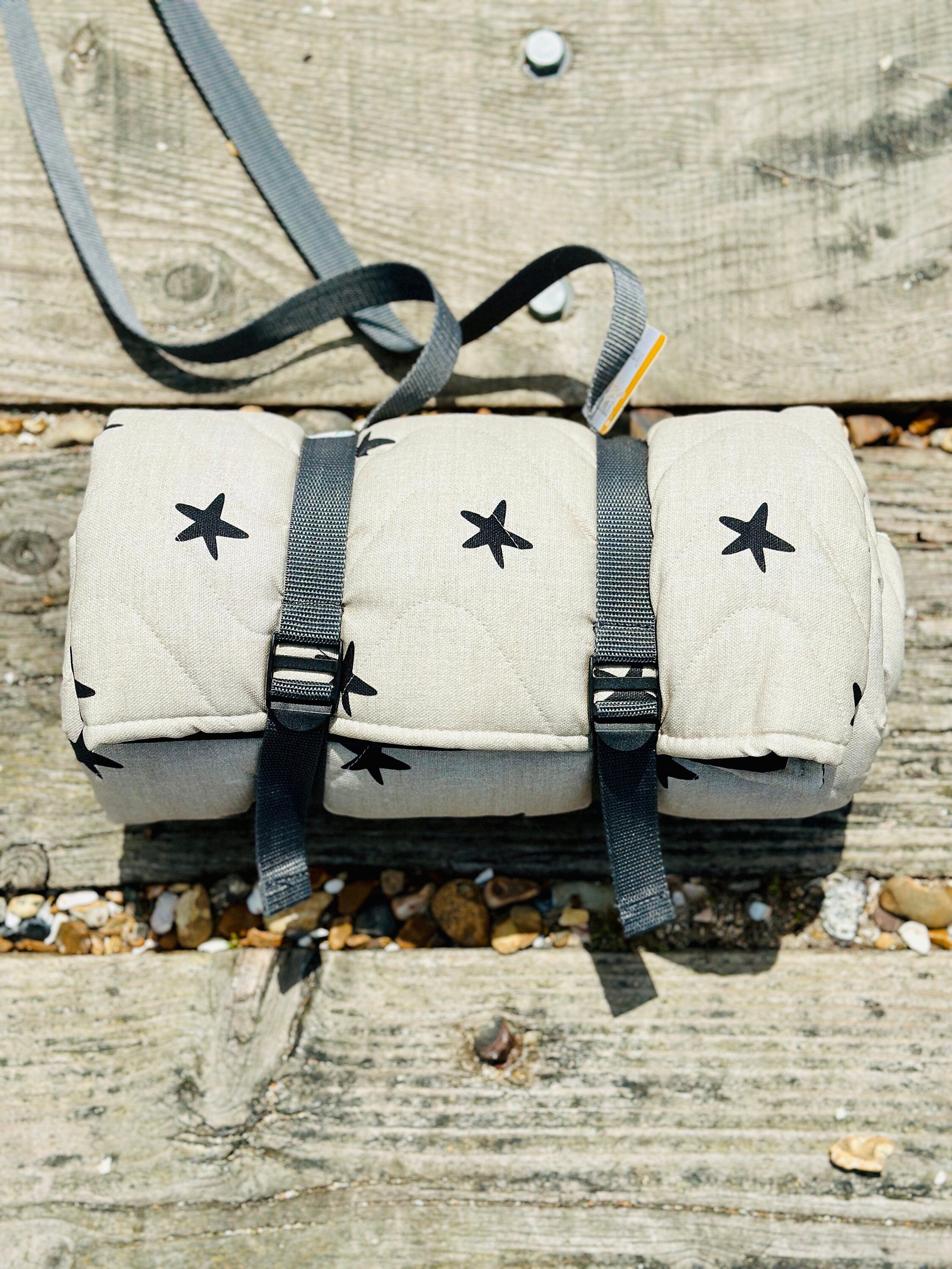 Luxury Newbury Quilted Quality Picnic Blanket Rug Neutral Stars Waterproof Cotton British UK Made Tweedmill Etsy Canada