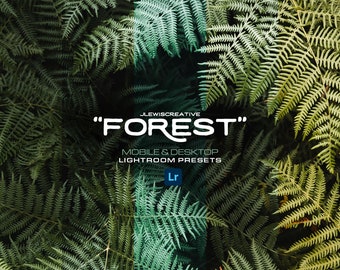PREAJUSTES DE BOSQUE / Lightroom Mobile & Desktop / Ajustes preestablecidos de viaje, Ajustes preestablecidos para exteriores, Ajustes preestablecidos verdes, Ajustes preestablecidos cinematográficos, Filtro de Instagram