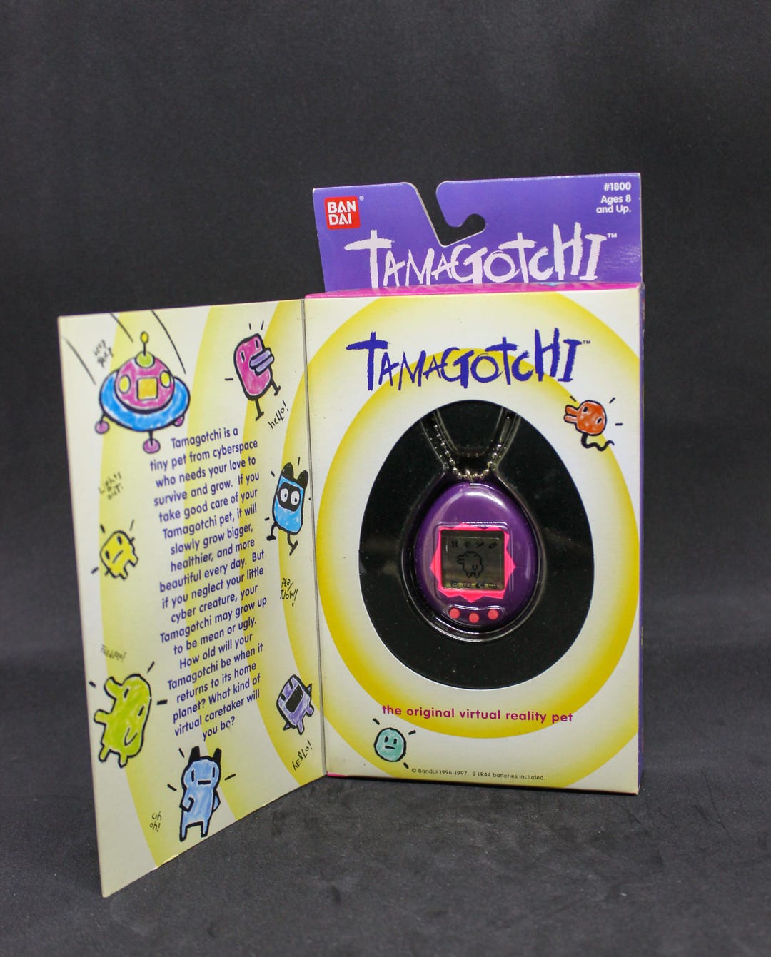 Vintage Purple Tamagotchi 1997 Bandai Original Virtual Pet Classic 90s