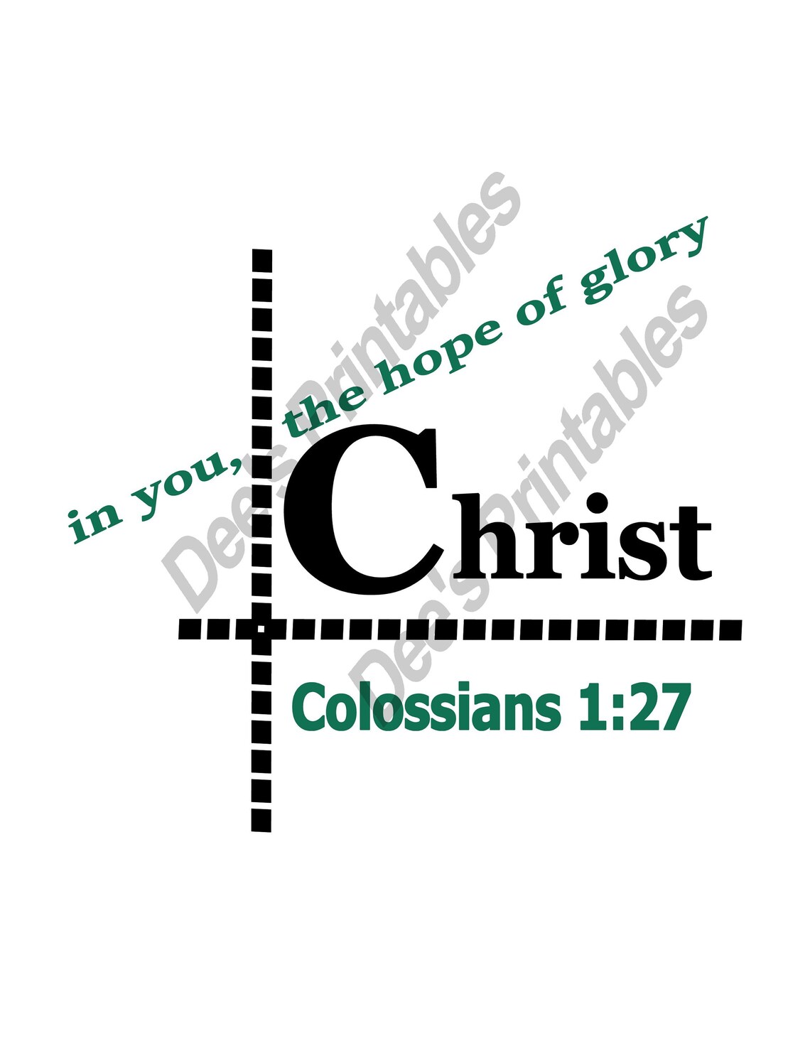 Christ Colossians 1:27 Printable Download Scripture print | Etsy